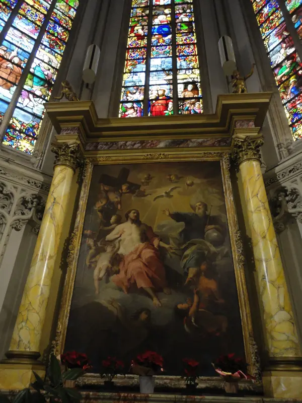 Tableau représentant la sainte trinité dans l'église Saint Christophe de Tourcoing
