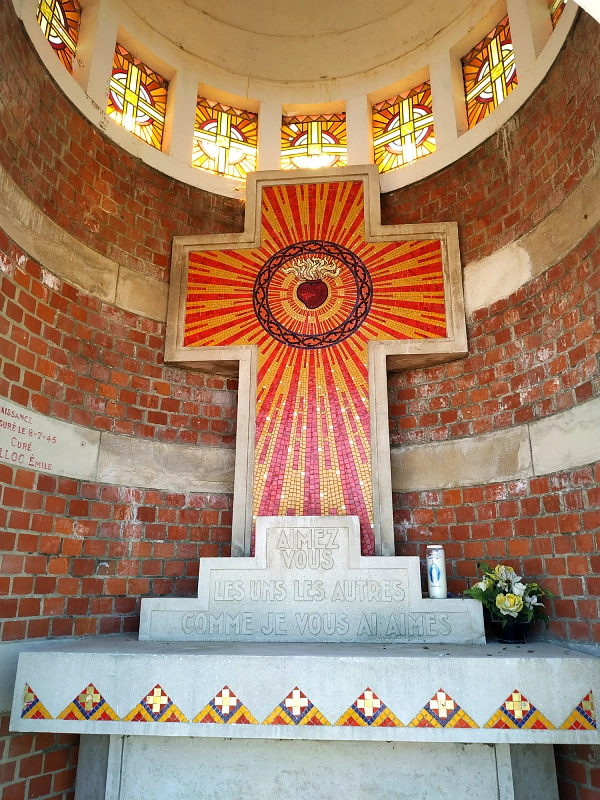 les mosaïques du monument de la reconnaissance au Sacré Coeur à Boeschepe