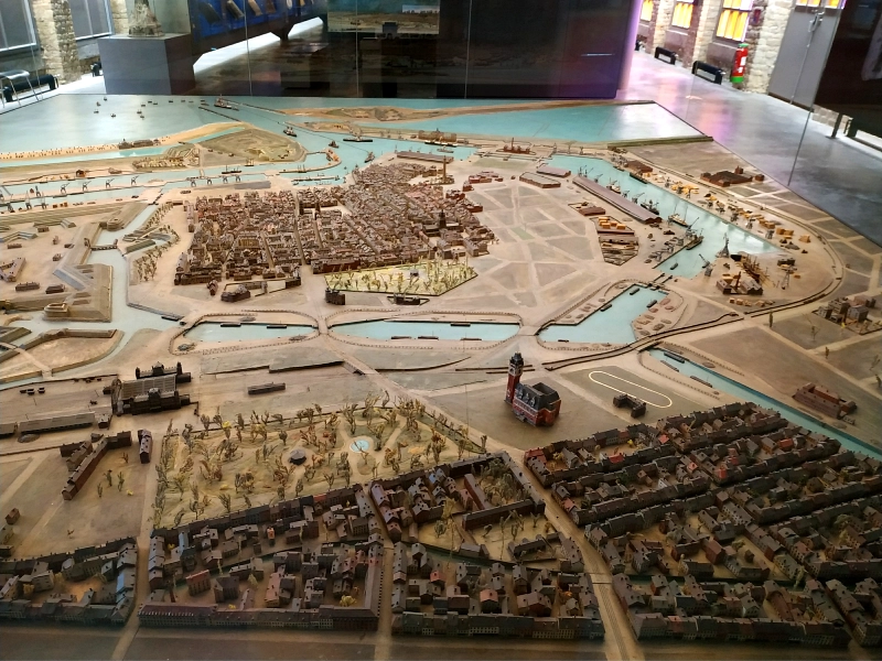 plan relief de Calais au 19ème siècle