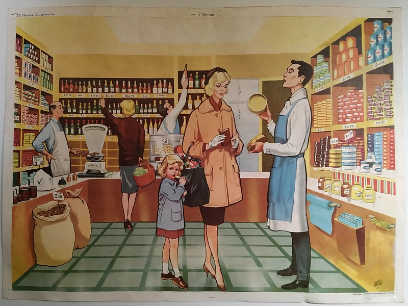 affiche des années 1950 à l'écomusée des écoles de Lille