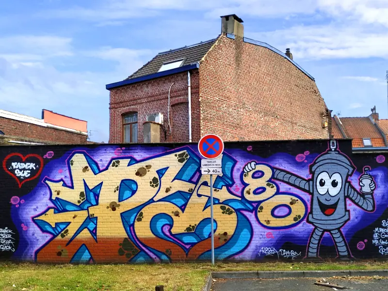 autour de parking street art à Roubaix