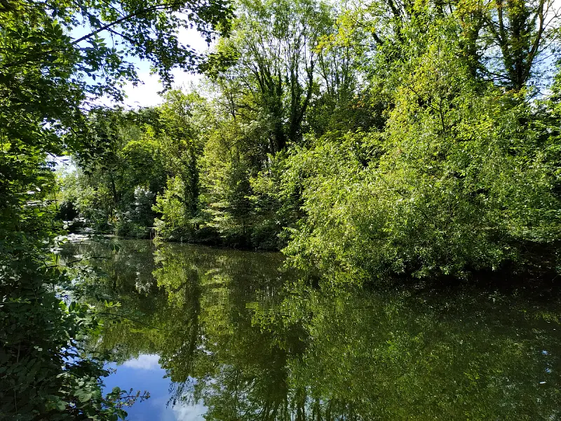 Promenade le long des barges du canal de Seclin