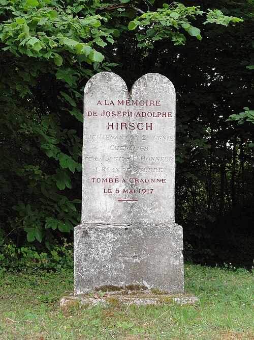 Craonne aisne mémorial joseph adolphe hirsch