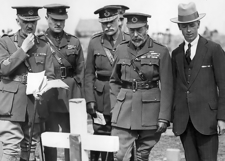 Fabian ware and king george v at tyne cot 1922