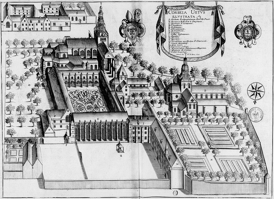 Abbaye corbie france 1677